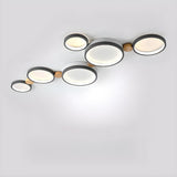 Bedroom Modular Grey Circle Flush Mount Light 6-Light Image - 19