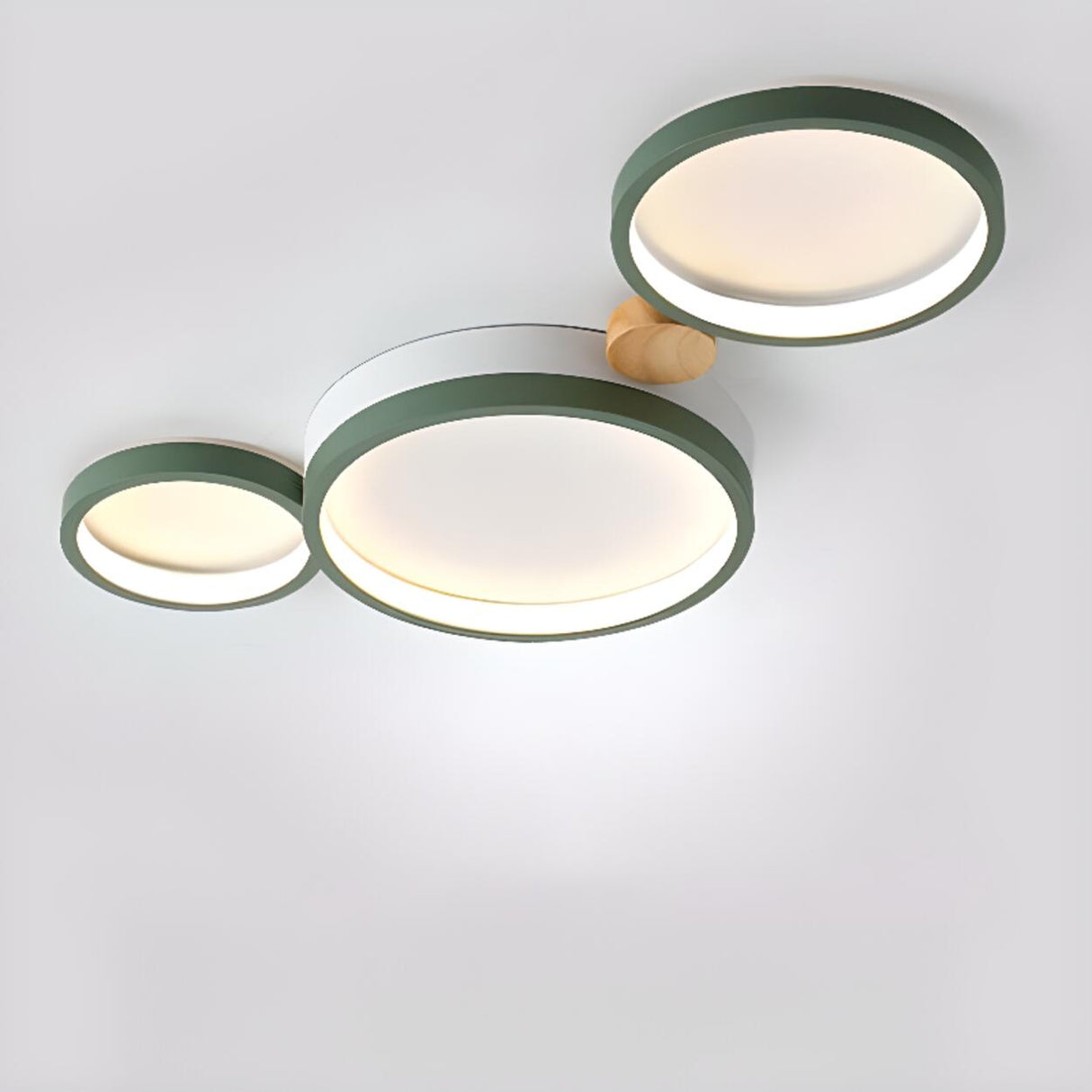 Bedroom Modular Grey Circle Flush Mount Light 6-Light Image - 6