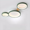 Bedroom Modular Grey Circle Flush Mount Light 6-Light Image - 6