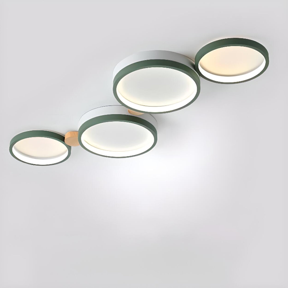 Bedroom Modular Grey Circle Flush Mount Light 6-Light Image - 7