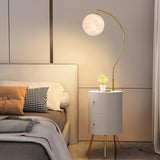 Bedroom Moon Adjustable Floor Lamp with Storage Shelf Image - 1