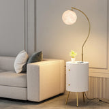 Bedroom Moon Adjustable Floor Lamp with Storage Shelf Image - 4