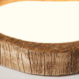 Bedroom Natural Brown Irregular Round Flush Mount Light Image - 13