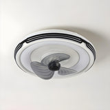 Bedroom Nordic Circle LED Simple Ceiling Fan with Light Image - 12