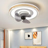 Bedroom Nordic Circle LED Simple Ceiling Fan with Light Image - 16