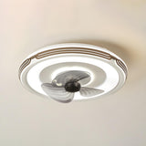 Bedroom Nordic Circle LED Simple Ceiling Fan with Light Image - 8