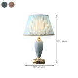 Bedroom Nordic Simple Fabric Ceramic Decor Table Lamp #size