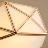 Bedroom Octagonal Drum Gold Flush Mount Ceiling Light Image - 17