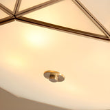 Bedroom Octagonal Drum Gold Flush Mount Ceiling Light Image - 19