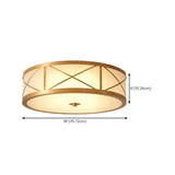 Bedroom Octagonal Drum Gold Flush Mount Ceiling Light Image - 21