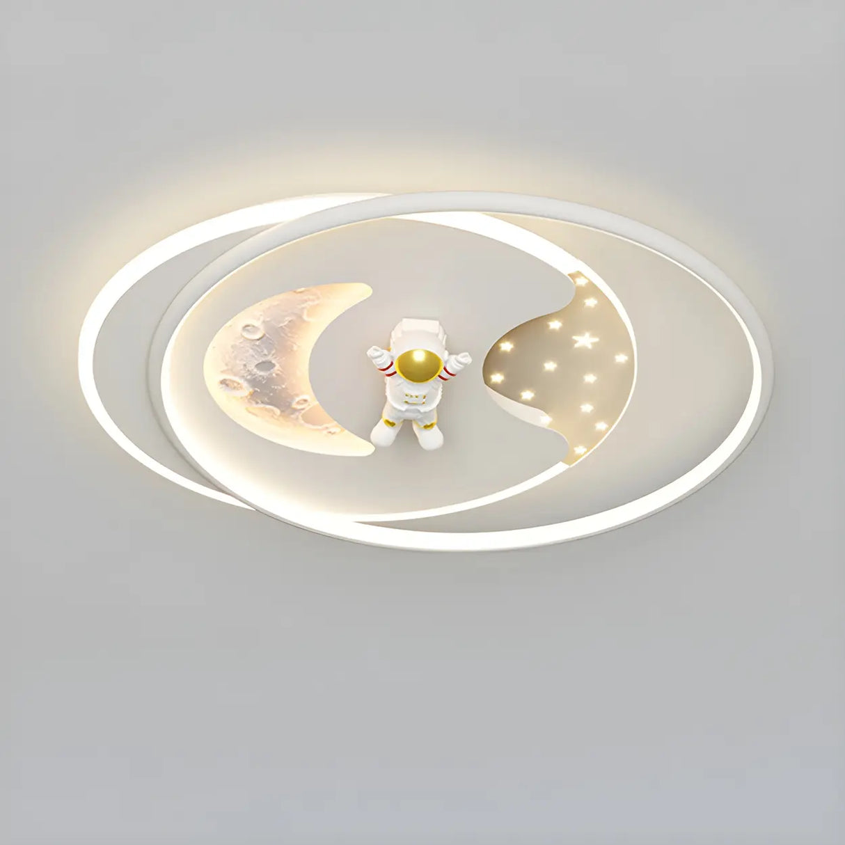 Bedroom Pink Circle Ring LED Flush Mount Ceiling Light Image - 2