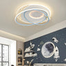 Bedroom Pink Circle Ring LED Flush Mount Ceiling Light Image - 5