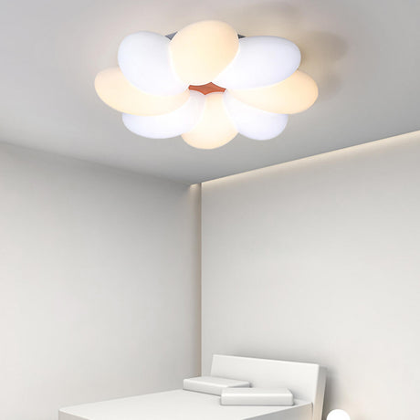 Bedroom Playful Multi-Color Flower LED Flush Mount Lamp Image - 2