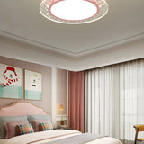 Bedroom Princess Crown Semi-Flush Mount Ceiling Light Image - 13