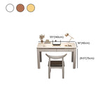 Bedroom Rectangular Wood Nut-Brown Storage Writing Desk Set Image - 18