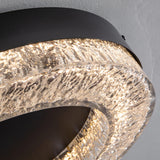 Bedroom Resin Black Circle Flush Mount Ceiling Light Image - 11