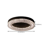 Bedroom Resin Black Circle Flush Mount Ceiling Light Image - 14