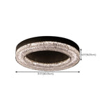 Bedroom Resin Black Circle Flush Mount Ceiling Light Image - 15