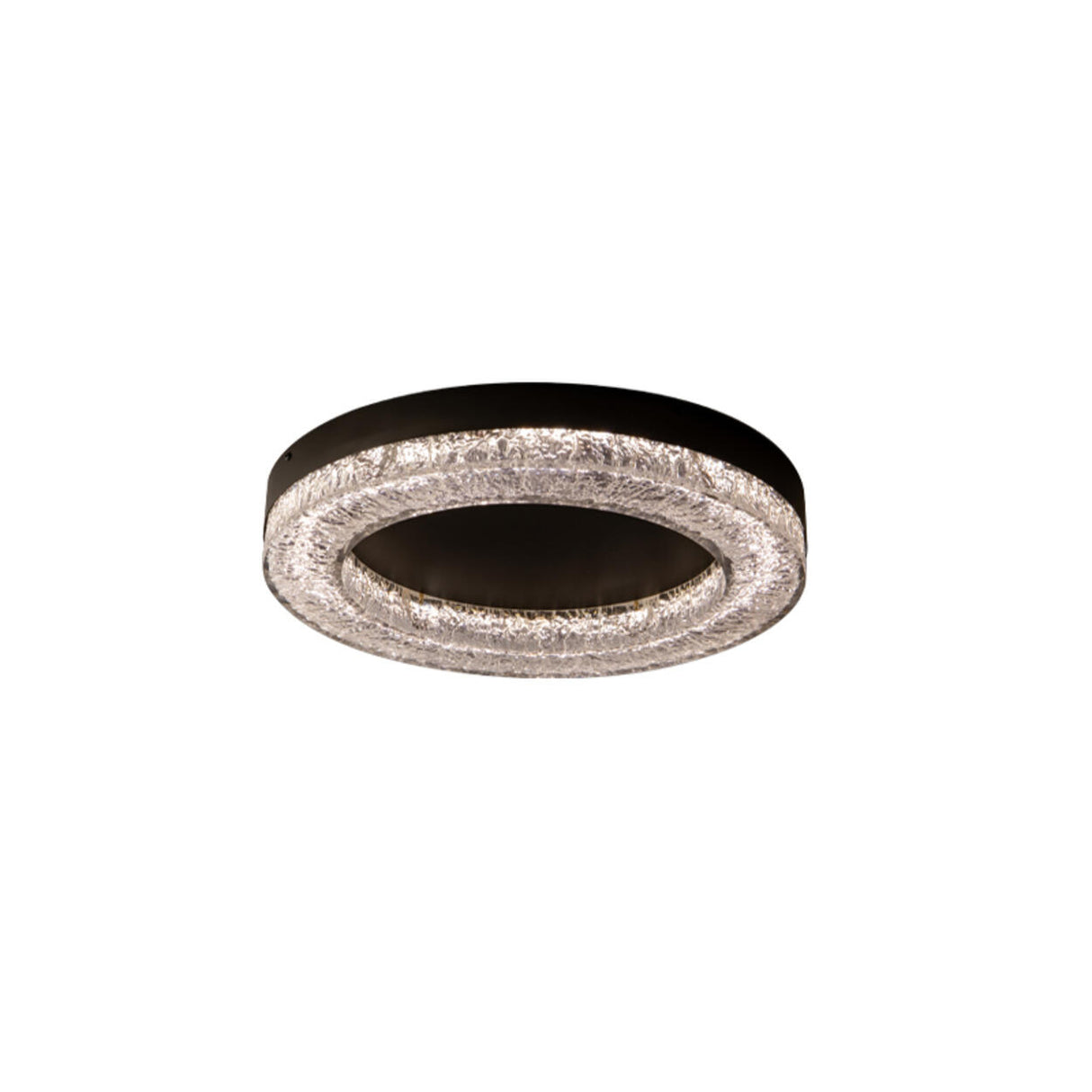 Bedroom Resin Black Circle Flush Mount Ceiling Light Image - 2