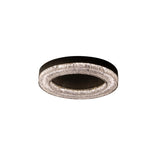 Bedroom Resin Black Circle Flush Mount Ceiling Light Image - 2