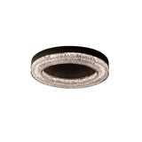 Bedroom Resin Black Circle Flush Mount Ceiling Light Image - 7