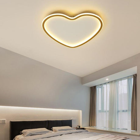 Bedroom Romantic Loving Heart LED Flush Mount Light Image - 1