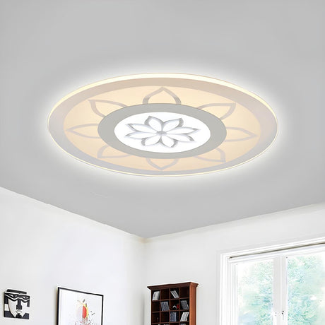 Bedroom Round Blossom LED Flush Mount Ceiling Light Image - 2