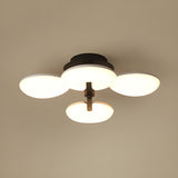 Bedroom Round Disc LED Semi-Flush Mount Lamp 7-Light Image - 3