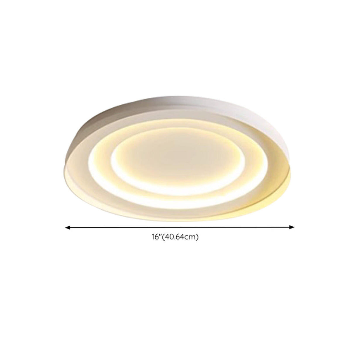 Bedroom Round White LED Flush Mount Ceiling Light 