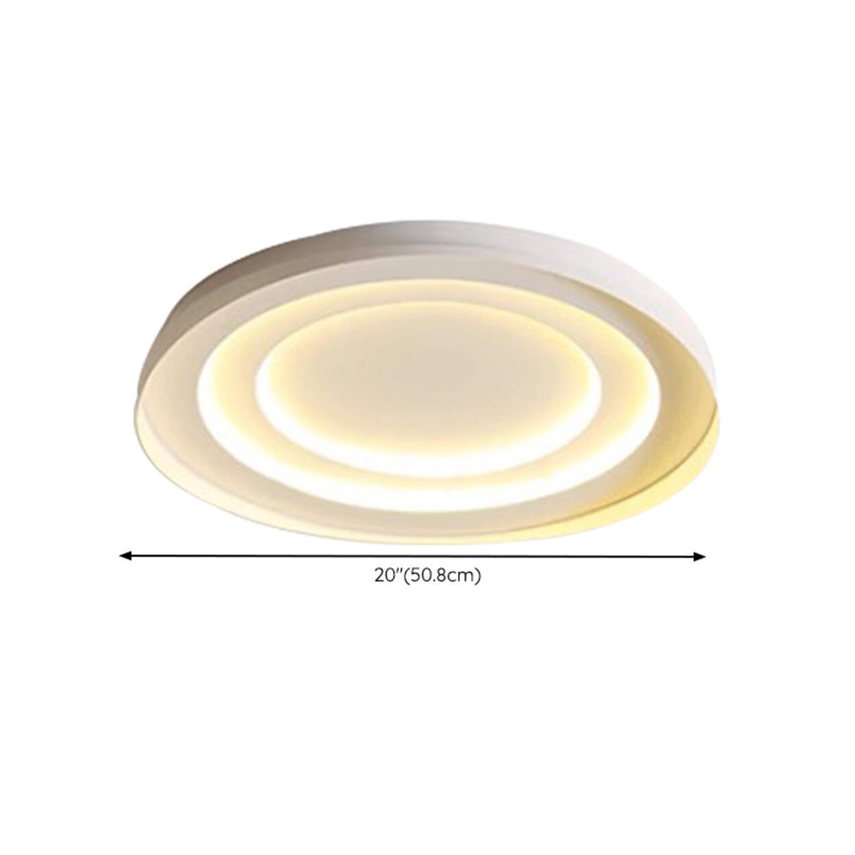 Bedroom Round White LED Flush Mount Ceiling Light Image - 15