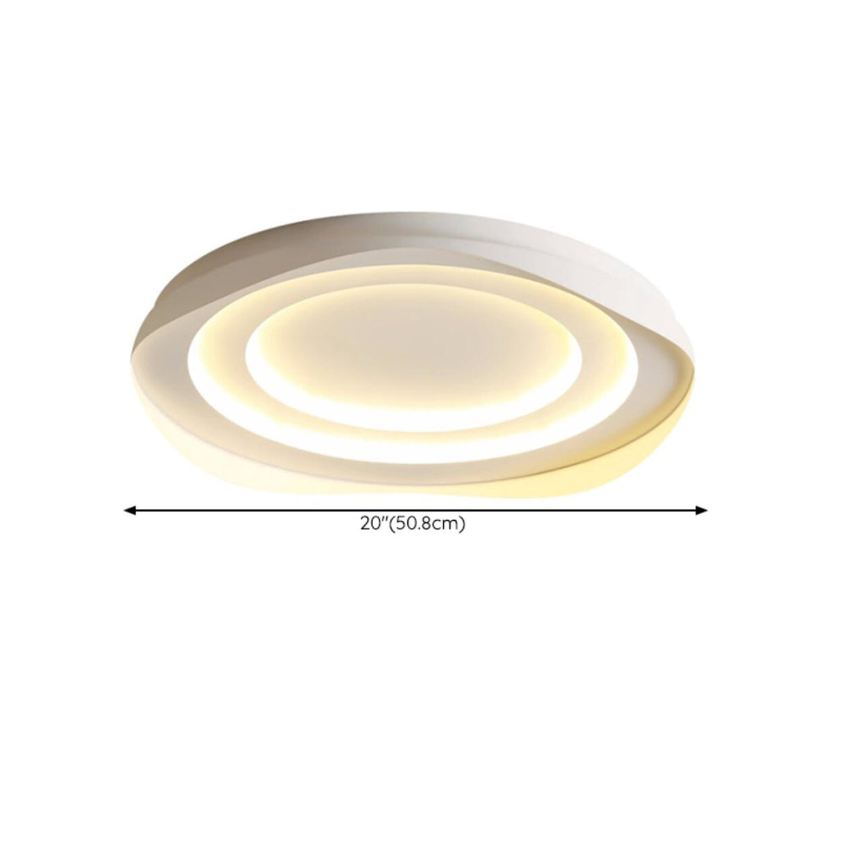 Bedroom Round White LED Flush Mount Ceiling Light Image - 17