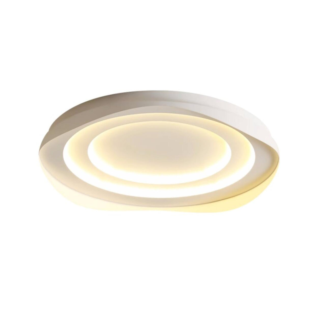 Bedroom Round White LED Flush Mount Ceiling Light Image - 5