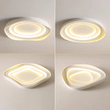 Bedroom Round White LED Flush Mount Ceiling Light Image - 6