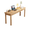 Bedroom Rubberwood Nut-Brown Computer Desk Set with Drawers Image - 2