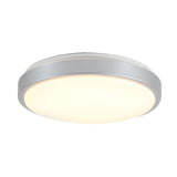 Bedroom Silver Round LED Flush Mount Ceiling Light Image - 5