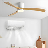 Bedroom Simple 3 Blade Wood Ceiling Fan With LED Light Image - 1