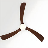 Bedroom Simple 3 Blade Wood Ceiling Fan With LED Light Image - 14