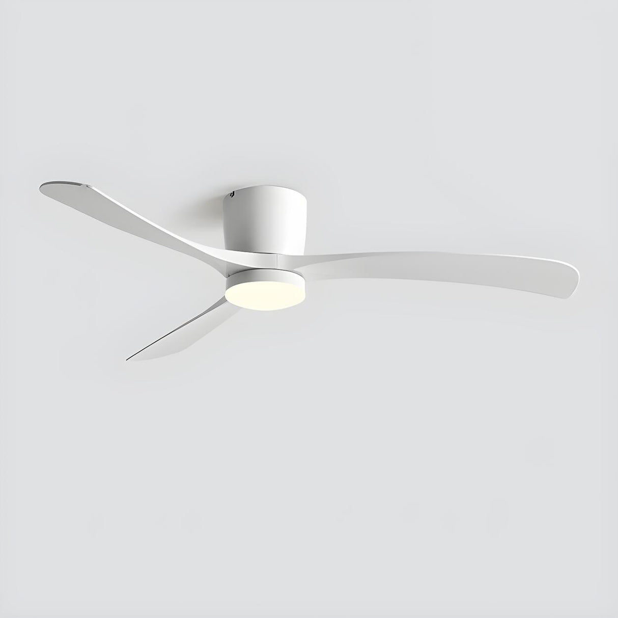 Bedroom Simple 3 Blade Wood Ceiling Fan With LED Light Image - 4