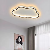 Bedroom Simple Black Star LED Flush Mount Ceiling Light Image - 22