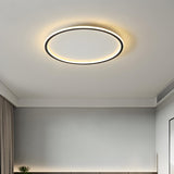 Bedroom Simple Black Star LED Flush Mount Ceiling Light Image - 6