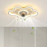 Bedroom Simple Cloud Shape Ceiling Fan with LED Light Image - 11