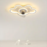 Bedroom Simple Cloud Shape Ceiling Fan with LED Light Image - 4