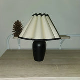 Bedroom Simple Cone Pleated Fabric Jar Base Table Lamp Image - 13