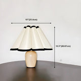 Bedroom Simple Cone Pleated Fabric Jar Base Table Lamp Image - 17