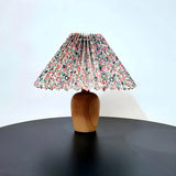 Bedroom Simple Cone Pleated Fabric Jar Base Table Lamp Image - 7