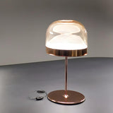 Bedroom Simple Dome Shade Glass Modern Table Lamp Image - 11