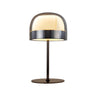 Bedroom Simple Dome Shade Glass Modern Table Lamp Image - 2