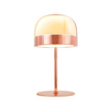 Bedroom Simple Dome Shade Glass Modern Table Lamp Image - 4