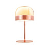 Bedroom Simple Dome Shade Glass Modern Table Lamp Image - 4