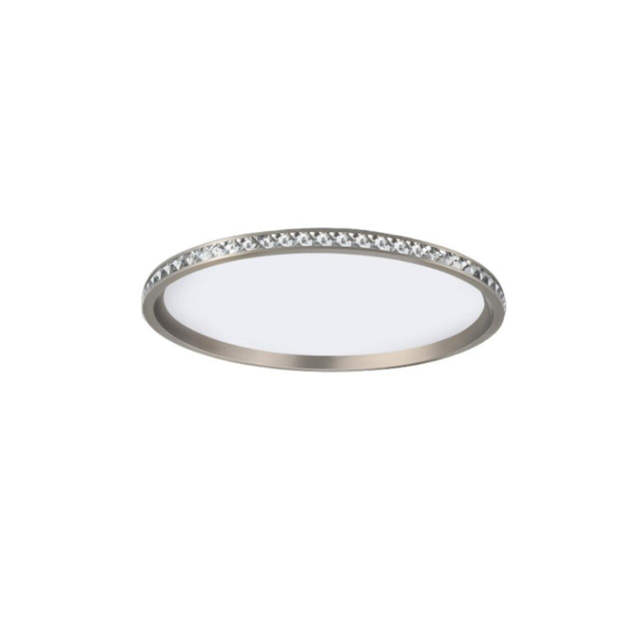 Bedroom Simple Grey Round Flush Mount Ceiling Light Image - 5